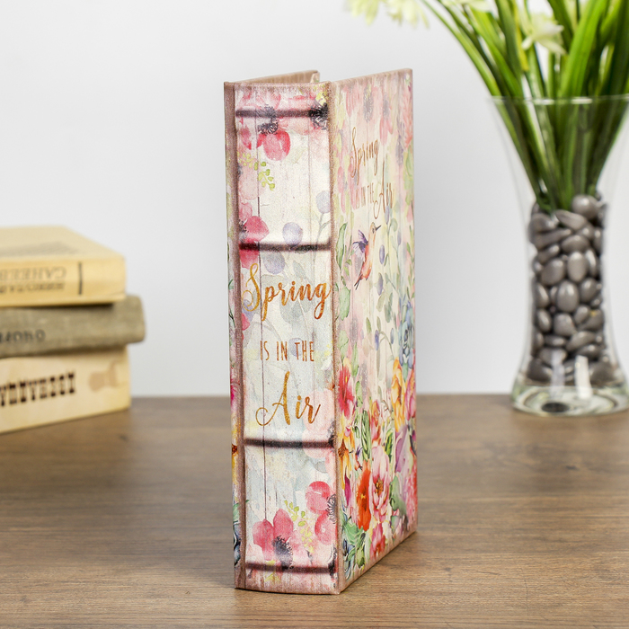 Сейф-книга дерево "Весна в воздухе" кожзам 21х13х5 см 
