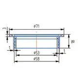 Заглушка кабель-канала, d=60 мм, серая  - фото 3