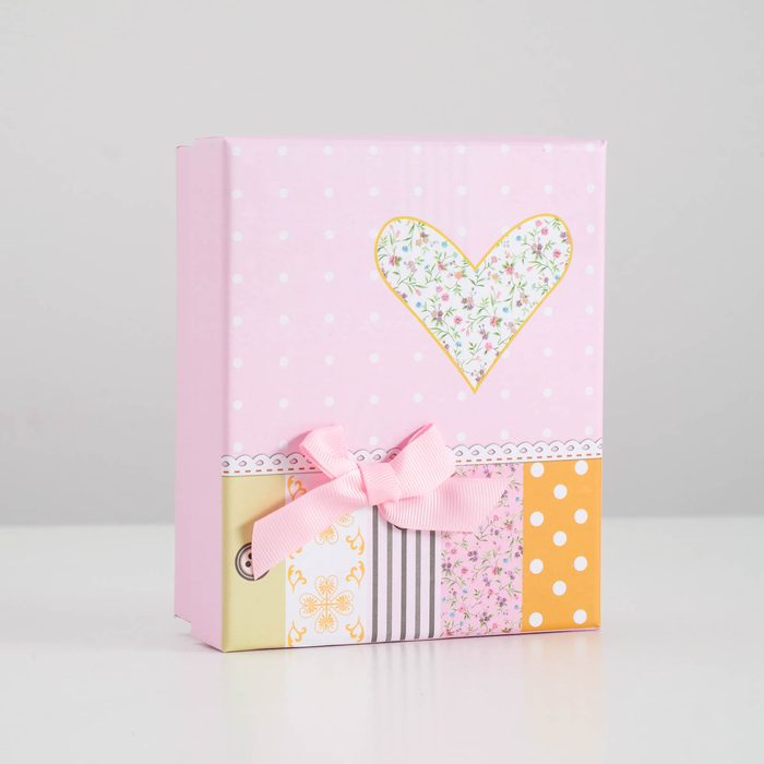 Коробка подарочная "Сердце", розовый, 14 х 12 х 5.5 см 