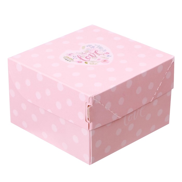 Коробка из картона «С любовью», 12 × 8 × 12 см 