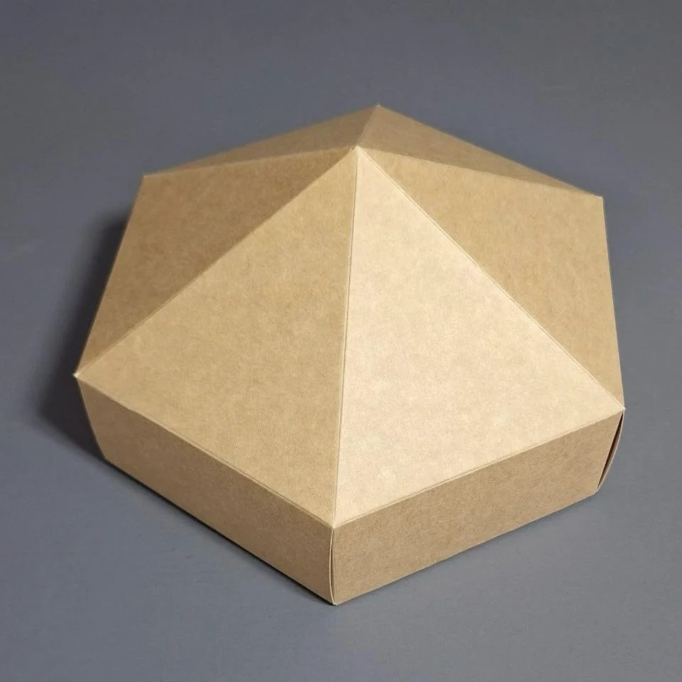 Коробка Box.kz к157 юрта 21х21х11см крафт  - фото 2