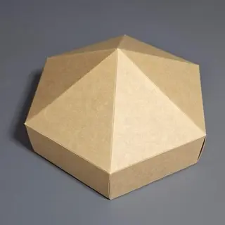 Коробка Box.kz к157 юрта 21х21х11см крафт  - фото 2