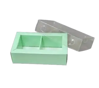 Коробка Box.kz 2 ячейки 10х6х3 см 10 шт зеленая 