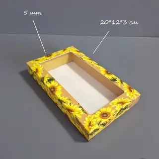 Коробка Box.kz с окном 5шт подсолнух 