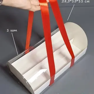 Коробка Box.kz на два деления белая 