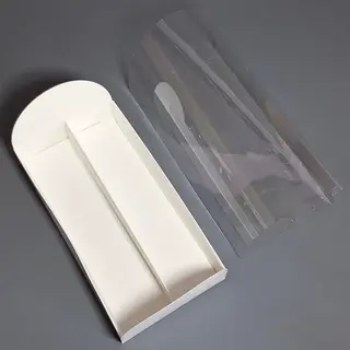 Коробка Box.kz на два деления белая 