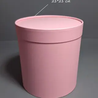 Коробка Box.kz Глухая 21x21см розовая 