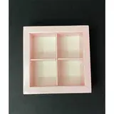 Коробка Box.kz 4 ячейки 10х10х3,5 см 10 шт розовая  - фото 3