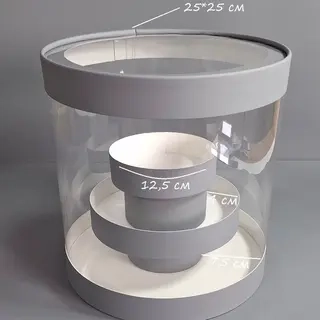 Коробка Box.kz Акватубус 25x25см серая 