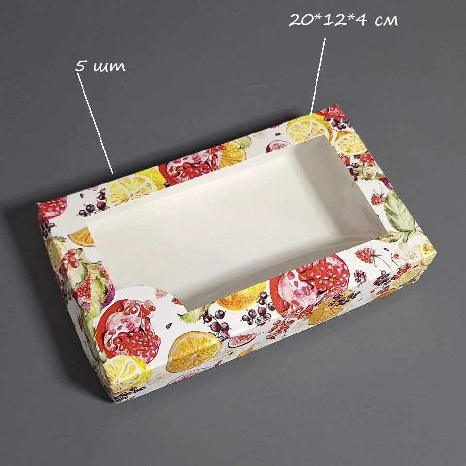 Коробка Box.kz Фрукты 20х12х4 см 5 шт 