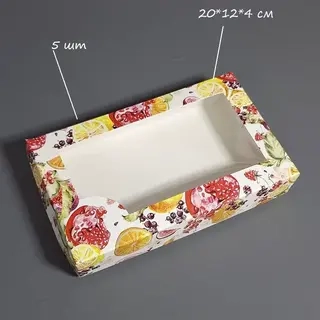 Коробка Box.kz Фрукты 20х12х4 см 5 шт 