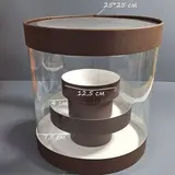 Коробка Box.kz аква-тубус 3 яруса 25х25 см коричневая  - фото 2