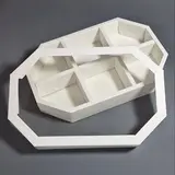 Коробка Box.kz на 6 делений 34х22х5 см белая 