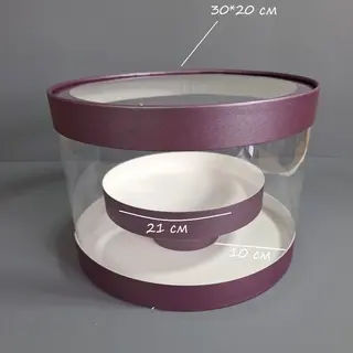 Коробка Box.kz аква-тубус 2 яруса 30х20 см фиолетовая 