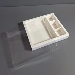 Коробка Box.kz на 4 деления 3 шт белая 