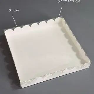 Набор коробок Box.kz КП43 21х21х3см 5шт белый 