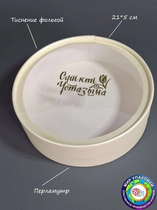 Коробка Fortress box 1 шт, 21х21х5 см 