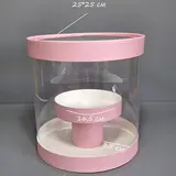 Коробка Box.kz аква-тубус 22х25 см 1 ярус розовая 