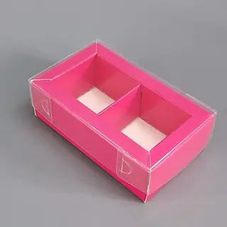 Коробки Box.kz на 2 ячейки 200 шт розовые 