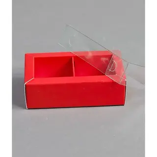 Коробка Box.kz 2 ячейки 10х6х3 см 10 шт красная 