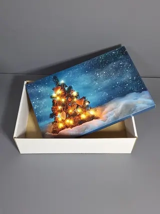 Коробка Fortress box К46 елка с сердцем 37х24х10см 