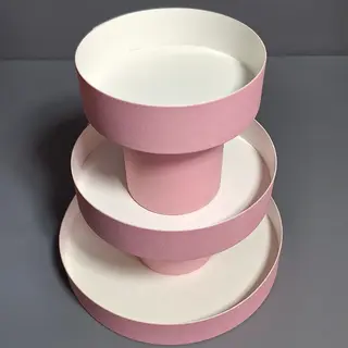 Коробка Box.kz аква-тубус 3 яруса 21x30 см розовая 