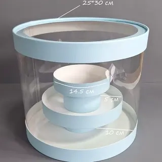 Коробка Box.kz Акватубус 25x30см голубая 