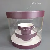 Коробка Box.kz аква-тубус 3 яруса 30х25 см фиолетовая 