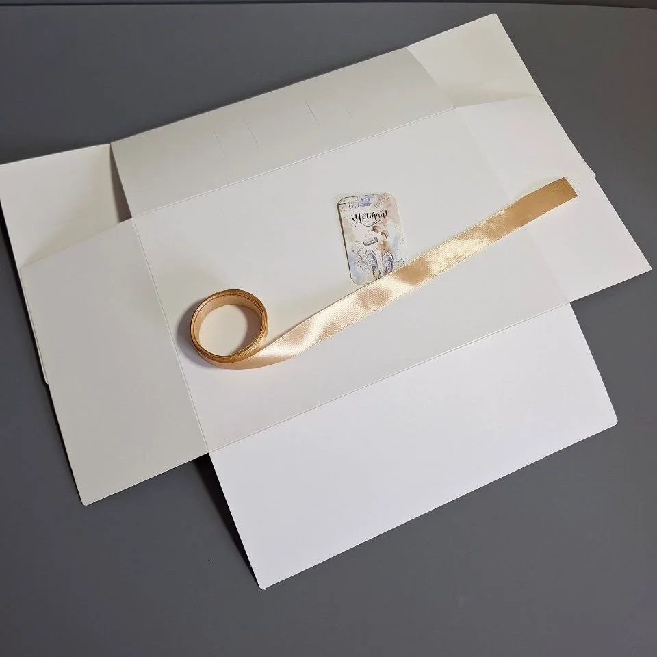 Подарочная упаковка Box.kz комплект коробка бирка лента  - фото 4