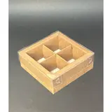 Коробка Box.kz 4 ячейки 10х10х3,5 см 10 шт крафт 