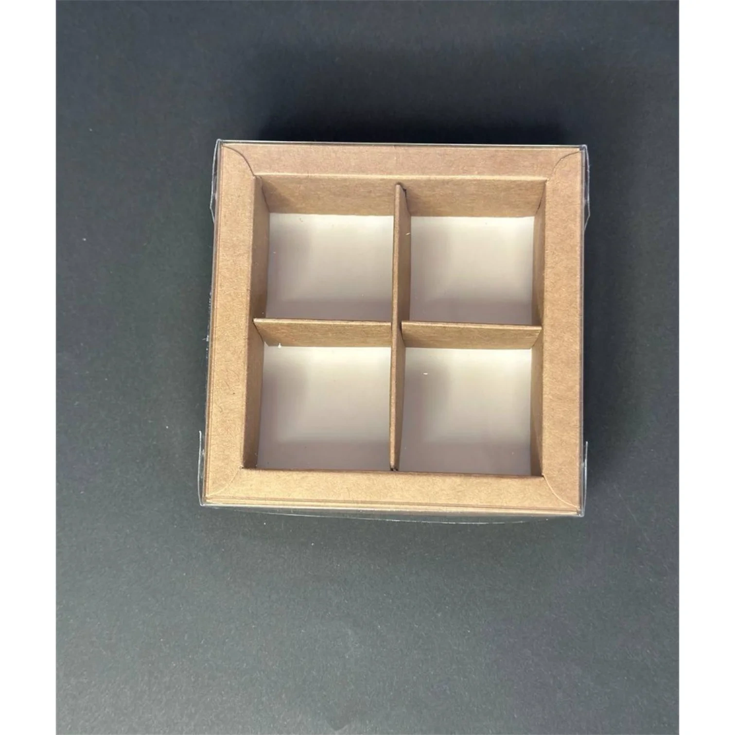 Коробка Box.kz 4 ячейки 10х10х3,5 см 10 шт крафт  - фото 2