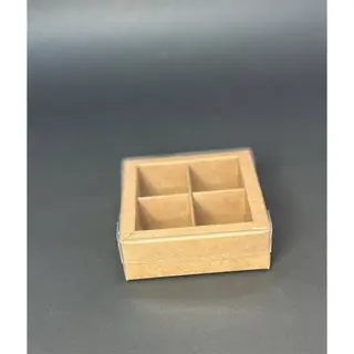 Коробка Box.kz 4 ячейки 10х10х3,5 см 10 шт крафт  - фото 3