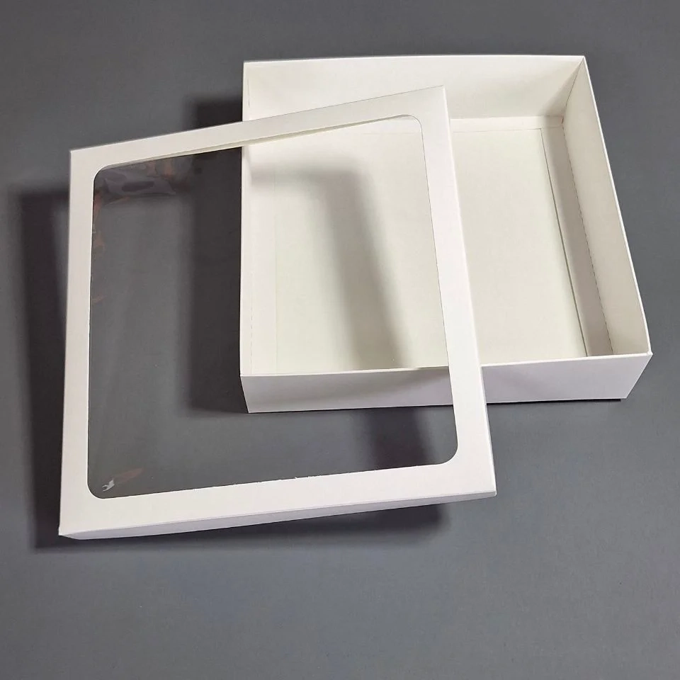 Коробка Box.kz с окном 22х22х5,5 см 5 шт белая 