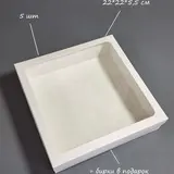 Коробка Box.kz с окном 22х22х5,5 см 5 шт белая  - фото 2