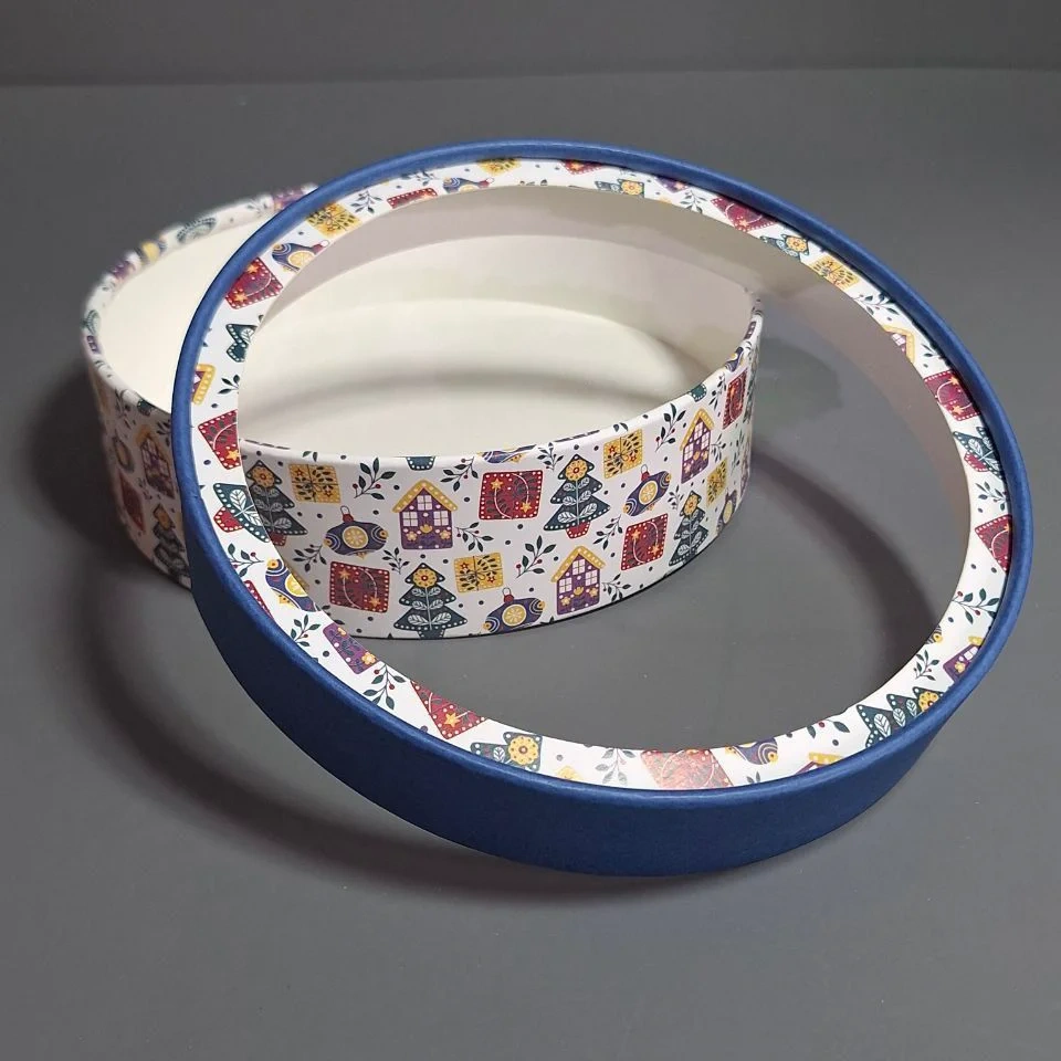 Коробка Box.kz Новый год 21x5см синяя 