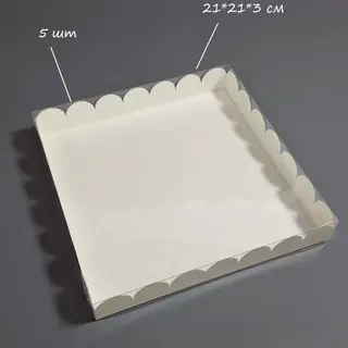 Коробка Box.kz 21х21х3 см 5 шт белая  - фото 2