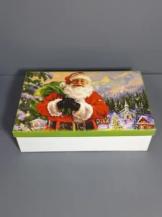 Коробка Fortress box К46 дед мороз 37х24х10см  - фото 2
