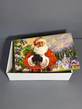 Коробка Fortress box К46 дед мороз 37х24х10см  - фото 3