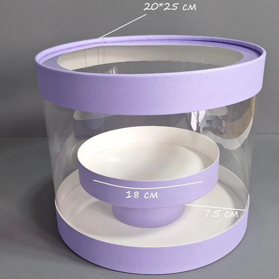 Коробка Box.kz Акватубус 20x25см фиолетовая 