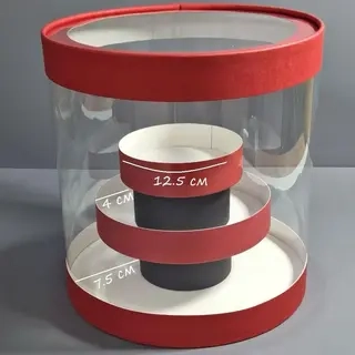 Коробка Box.kz акватубус/М 25x25см красная 