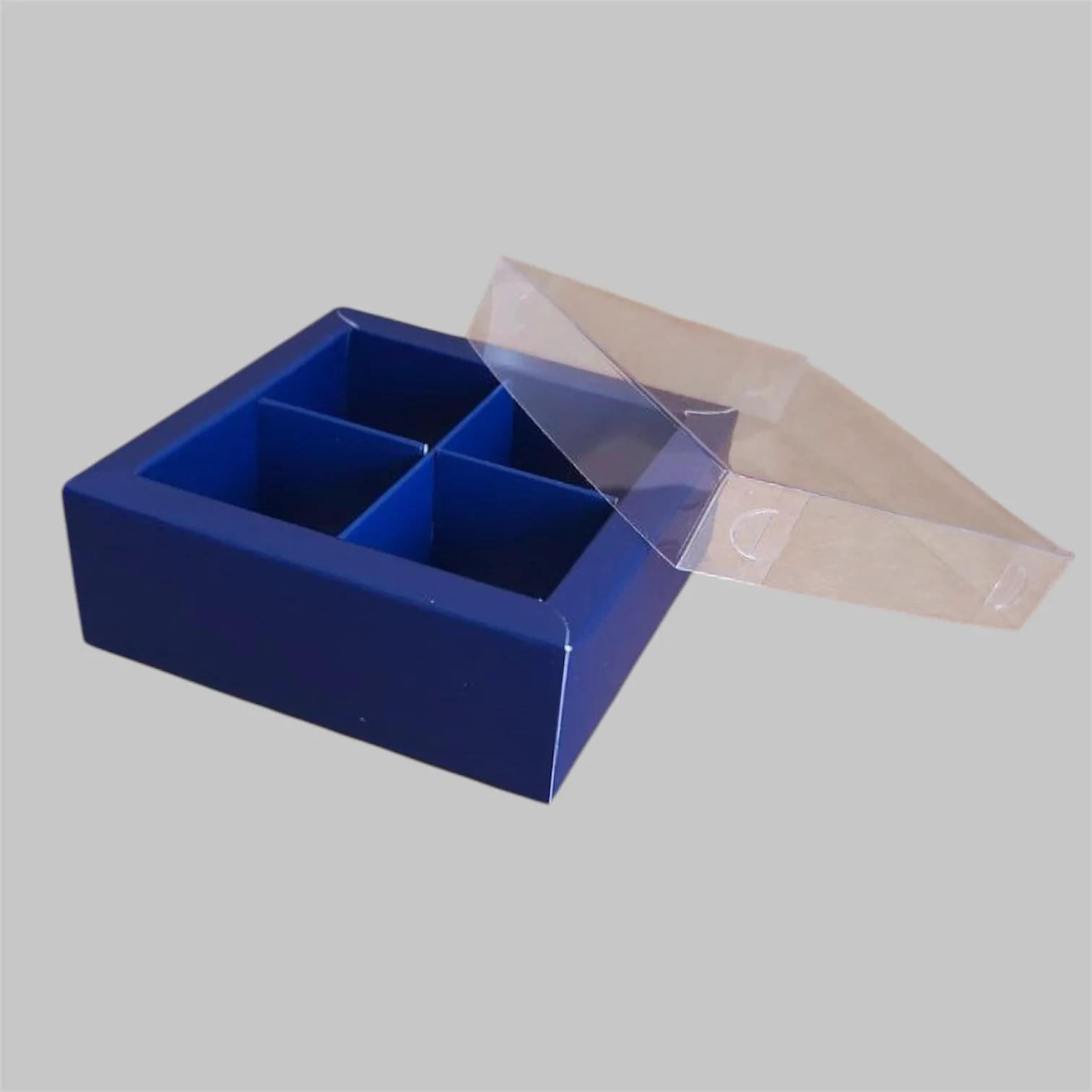 Коробка Box.kz 4 ячейки 10х10х3,5 см 10 шт синяя  - фото 2