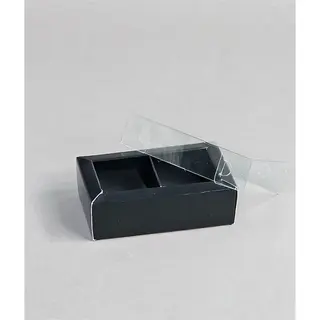 Коробка Box.kz 2 ячейки 10х6х3 см 10 шт черная 