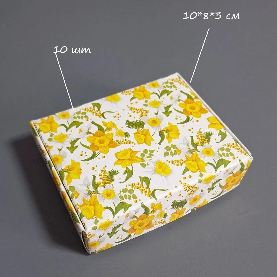 Коробка Box.kz Цветок 10х8х3 см 10 шт 
