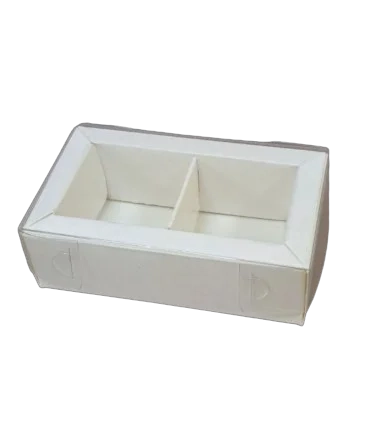 Коробка Box.kz 2 ячейки 10х6х3 см 10 шт белая 