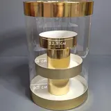 Коробка Box.kz акватубус 3 яруса 30х21см золотистая 