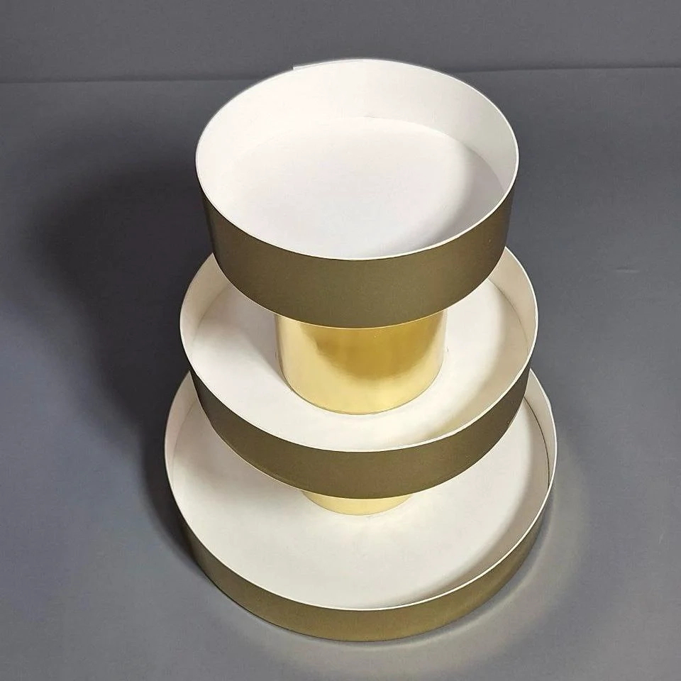 Коробка Box.kz акватубус 3 яруса 30х21см золотистая  - фото 2