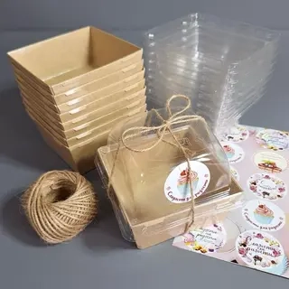 Набор коробок Box.kz Крафт 8.5x8.5x9см 10шт  - фото 3