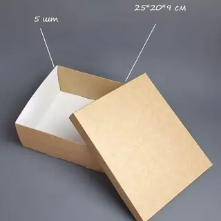 Коробка Box.kz 25х20х9 см 5 шт крафт  - фото 2