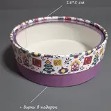 Коробка Box.kz Новый год 18x5см фиолетовая  - фото 2