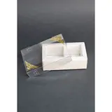Коробка Box.kz с тиснением 2 ячейки 10х6х3 см 5 шт белая 